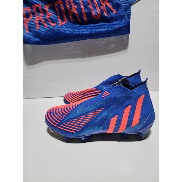 ADIDAS PREDATOR EDGE+ FG LACELESS SOCCER CLEATS SHOES BLUE GZ9002 MEN\'S SIZE 5.5 main image 7